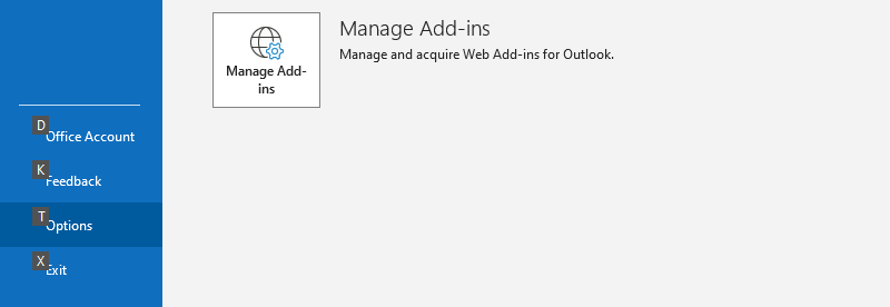 Office 365 Outlook - 选项