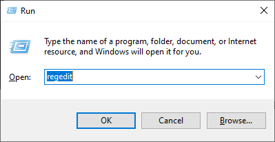 Windows + R > 输入`regedit`