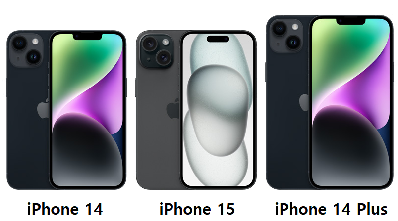 カメラ穴のデザイン - iPhone 14 RegularとiPhone 15 Regularの間