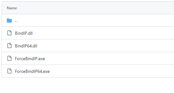 Files included in ForceBindIP-1.32.zip
